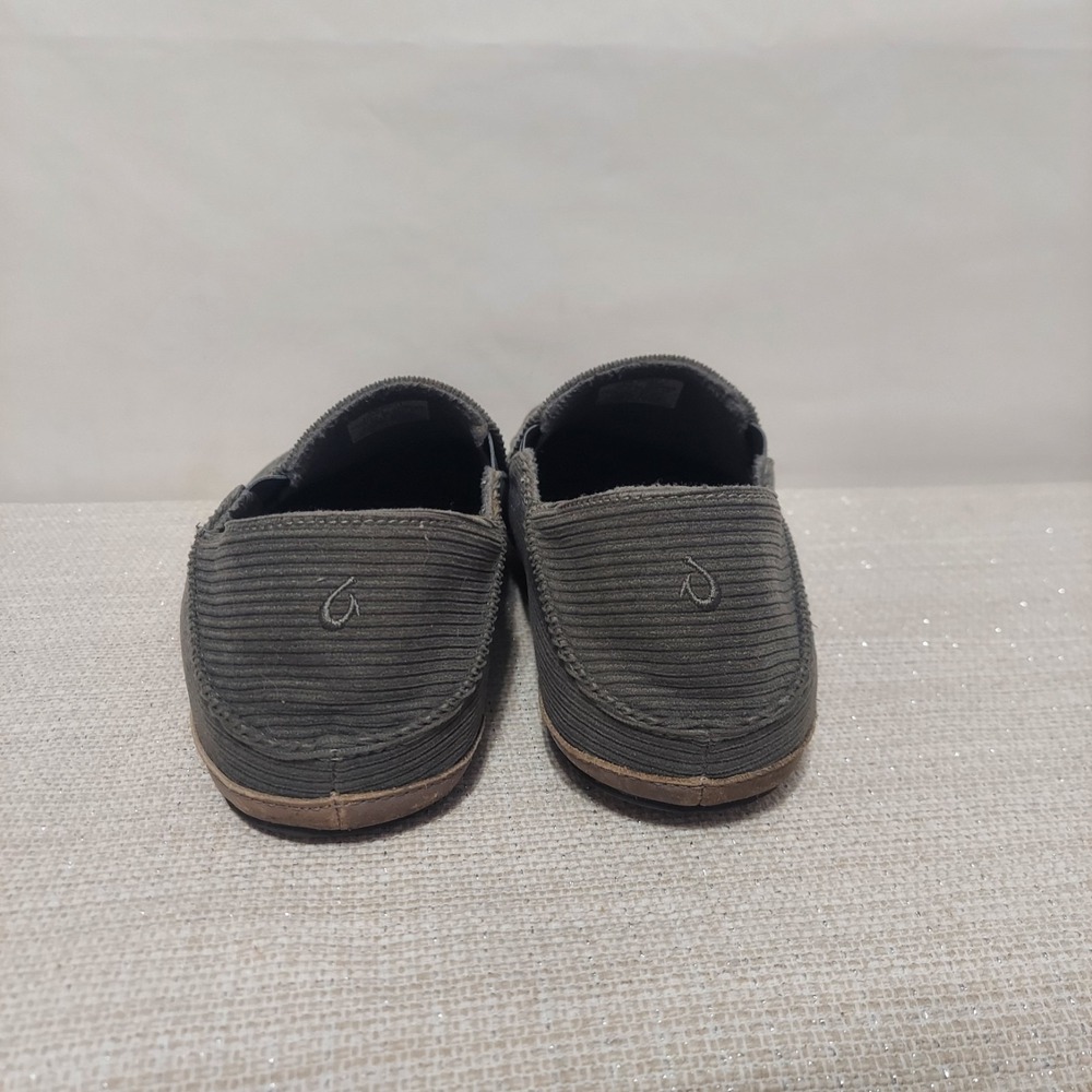 Olukai Moloa Slippers Gray Corduroy Slip On Comfort Casual‎ Shoes Men's 15 - Picture 2 of 9